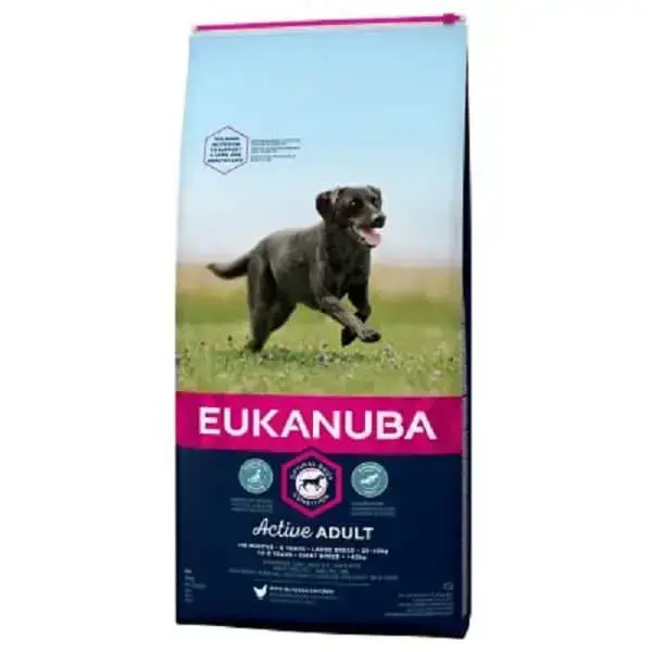 Eukanuba Adult Large kuivkoeratoit kanaga, 16,5 kg
