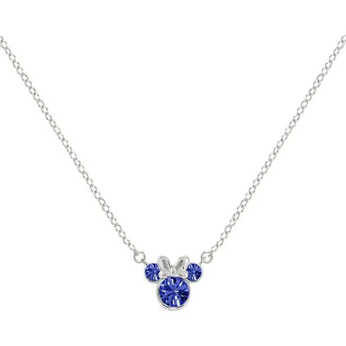 Disney Minnie сентябрьское серебряное ожерелье