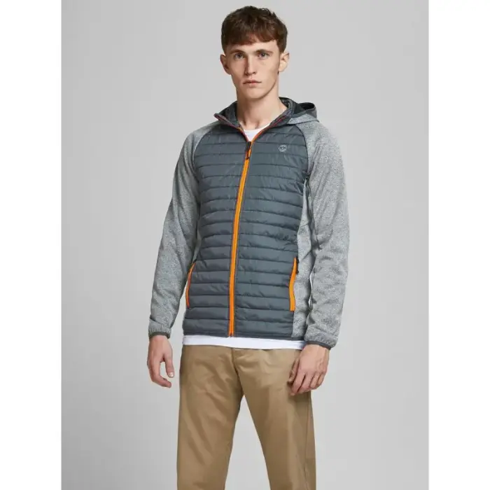 Jack&Jones JJEMULTI QUILTED jaka 12182242 GREY MELANGE/SET-IN SLE, izmērs M