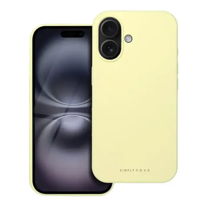 ROAR CLOUD SKIN ümbris iPhone 16 jaoks, helekollane