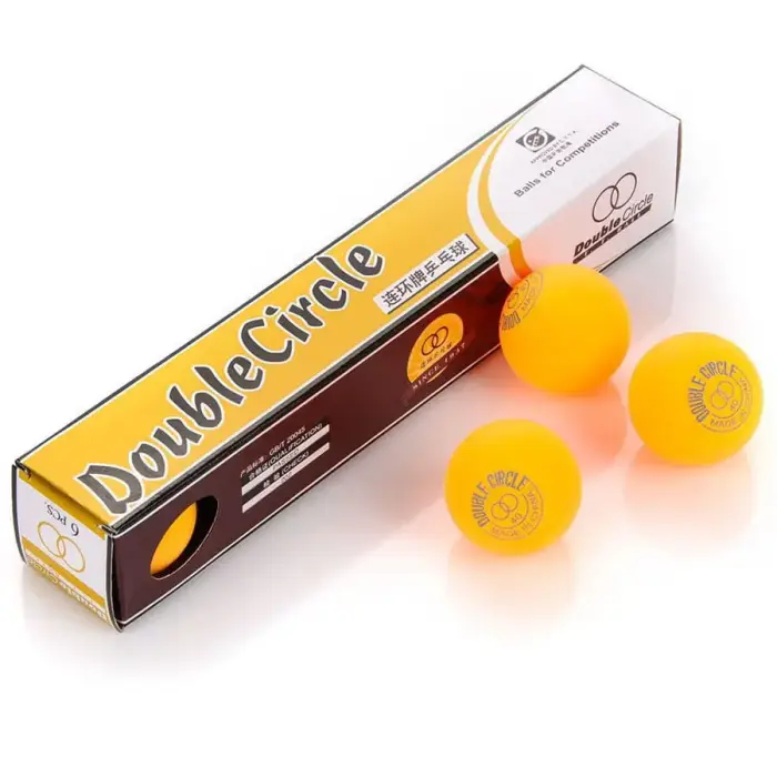 Double Circle Table Tennis Balls, 6 pcs, Orange