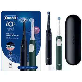 Oral B Series iO 2 Night Black + Forest Green Duo - Elektrický kartáček