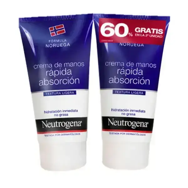 Neutrogena Быстро Впитывающийся Крем для Рук Формула, 2x75мл