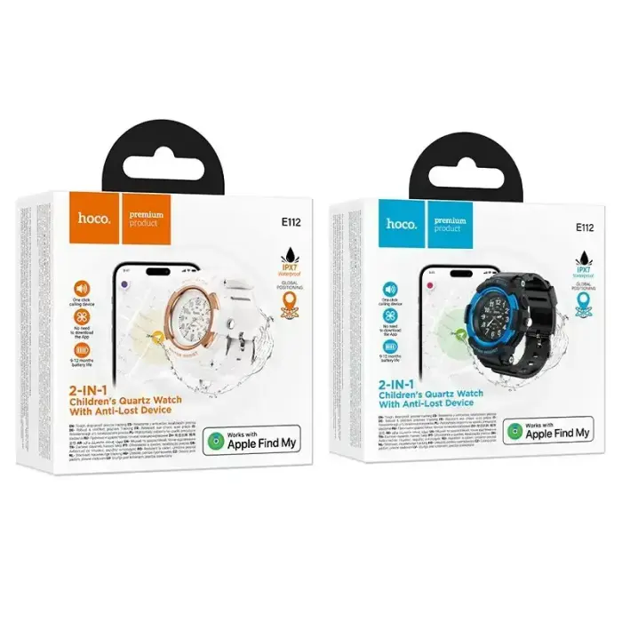 Locator compatible with Apple Find My watch-shaped Hoco E112 white