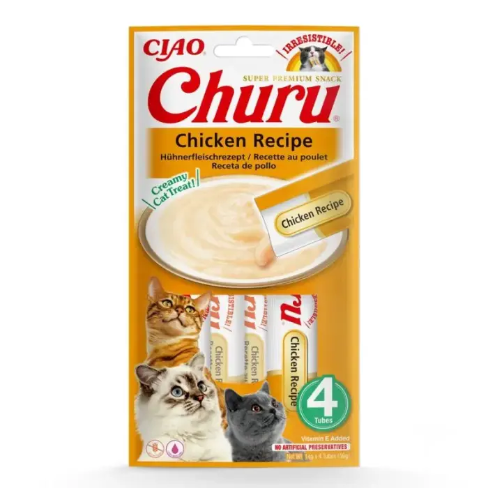 CHURU treat with chicken for cats 4x14g