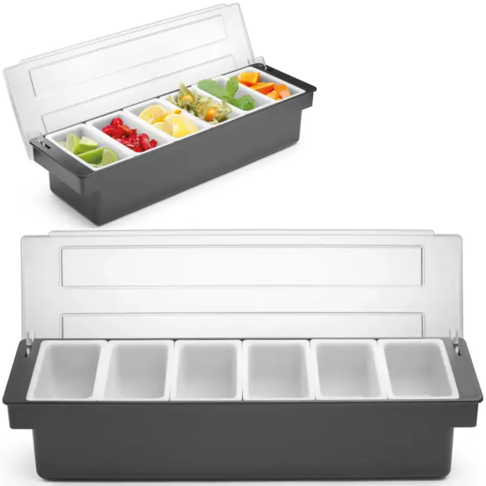 HENDI Bar Garnish Organizer - 6 Compartments
