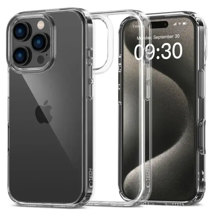Tech-Protect Flexair Hybrid iPhone 16 Pro Clear Case