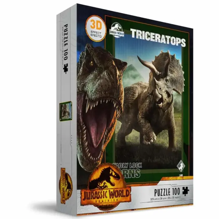 Jurassic World Triceratops 3D puzle 100 gab.