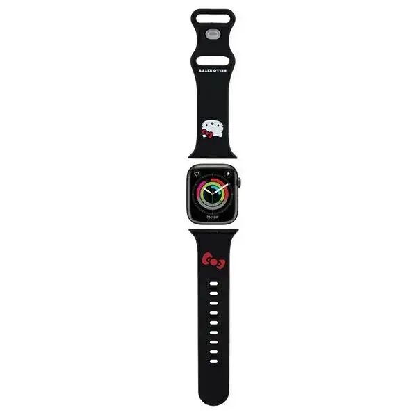 Сисиликоновый ремешок Hello Kitty для Apple Watch 38/40/41mm - Черный