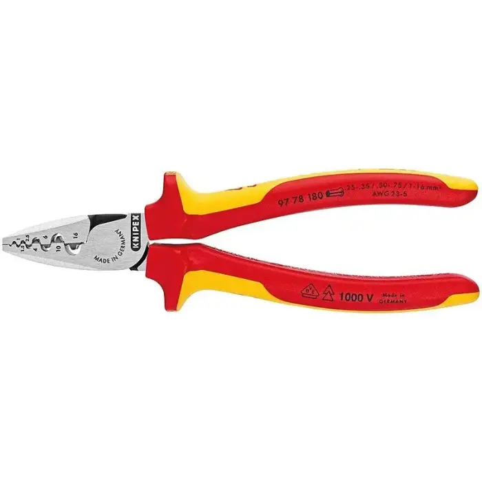 Knipex 97 78 180 kabelių užspaudimo įrankis ir kišeninis peilis