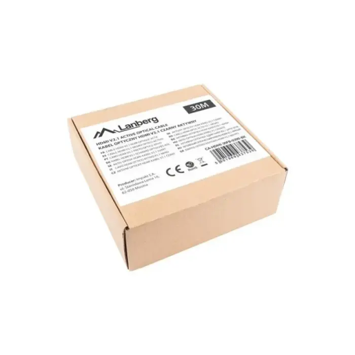 LANBERG HDMI кабель M/M V2.1 30m 8K оптический AOC CA-HDMI-30FB-0300-BK