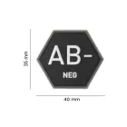 Bloodgroup Hexagon Rubber Patch – AB Neg — Photo 4