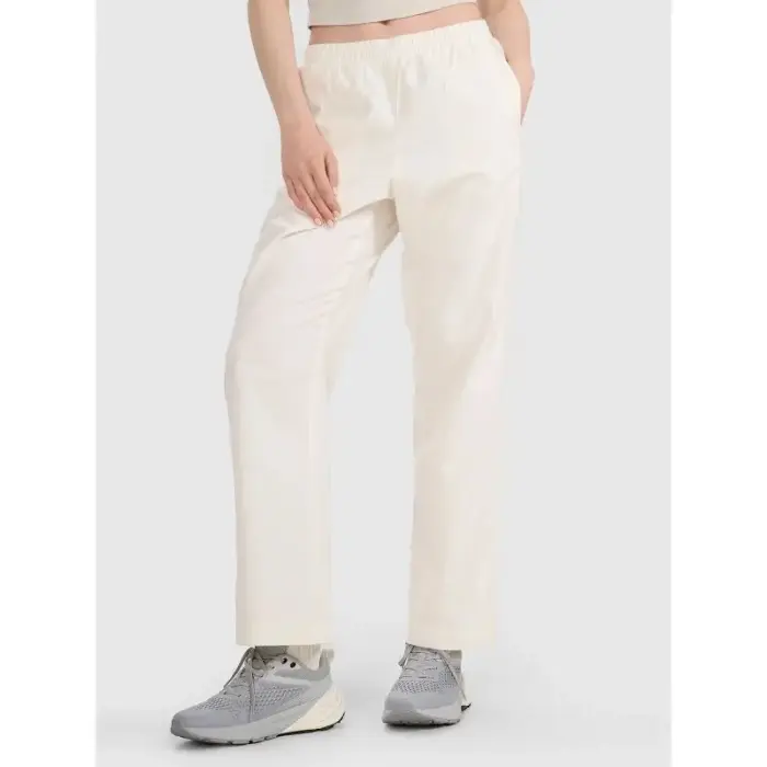 Women's casual trousers 4F 4FRSS25TTROF1448-11S - Size: L