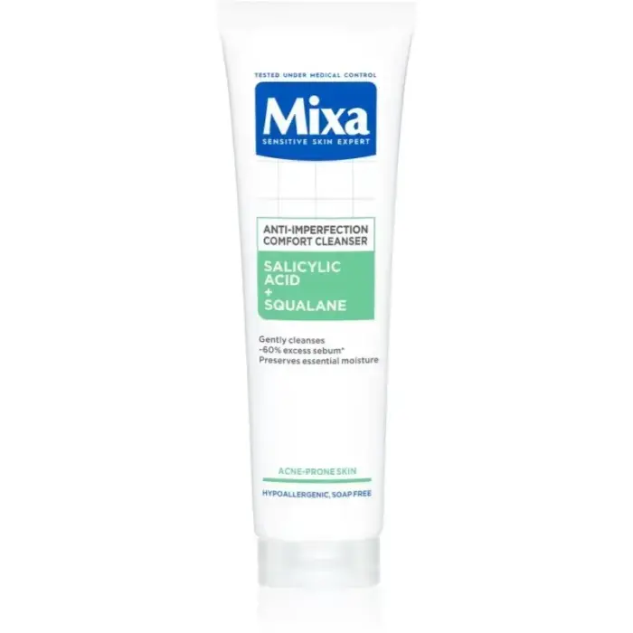 MIXA Anti-Imperfection Comfort Cleanser Gel Facial Cleanser for Acne-prone Skin 150 Ml
