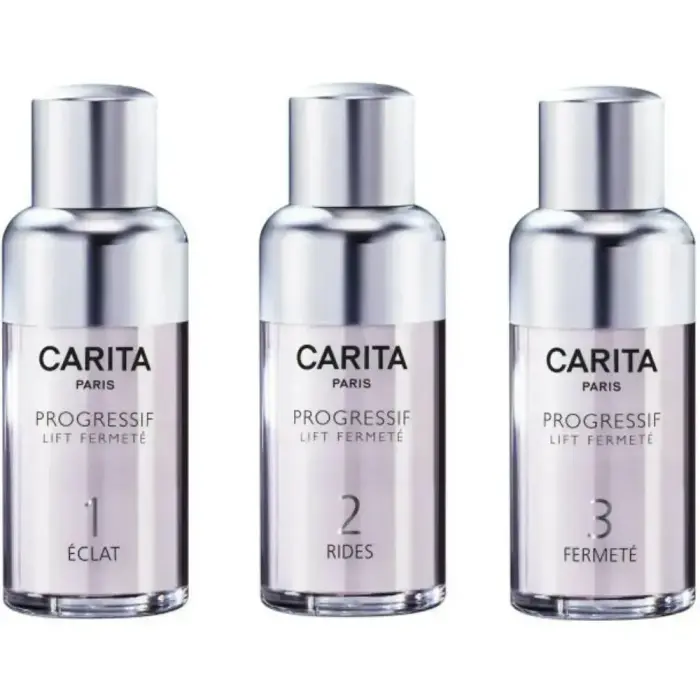 Jeunesse Originelle Set Carita Paris: Progressif Lift Fermete, AHA, Firming, Serum, For Face, 15 ml + Progressif Lift Fermete, AHA, Anti-Wrinkle, Serum, For Face, 15 ml + Progressif Lift Fermete, AHA, Anti-Ageing, Serum, For Face, 15 ml
