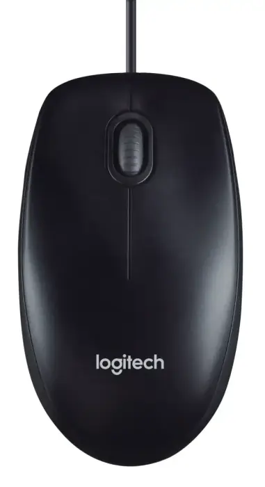 Logitech M90 Wired USB Mouse – Black