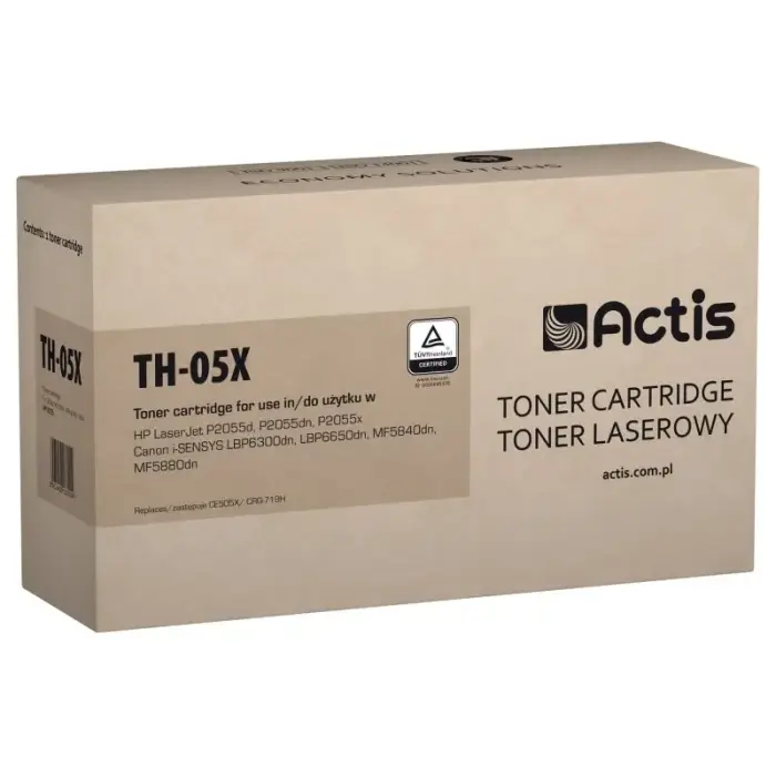 Actis TH-05X toners (aizstāj HP 05X CE505X, Canon CRG-719H; standarta; 6500 lappuses; melns)