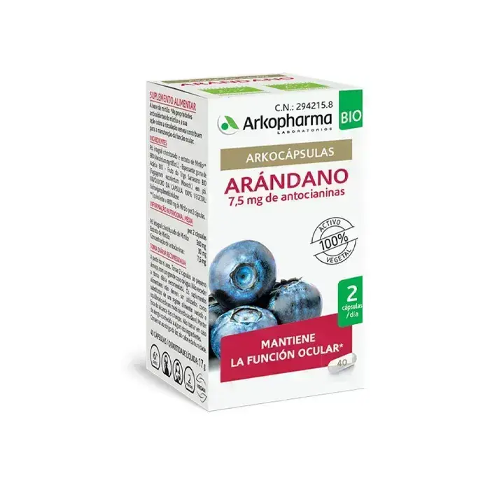 Arkopharma Arkocapsulas Bilberry Bio 40 kapsulas