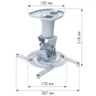 TECHLY Ceiling Projector Mount 22cm 10kg White — Photo 3