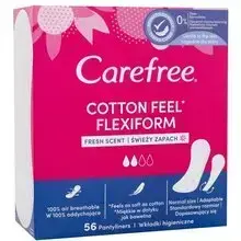 Carefree Cotton Feel Flexiform Fresh Scent ежедневные прокладки, 56 шт.