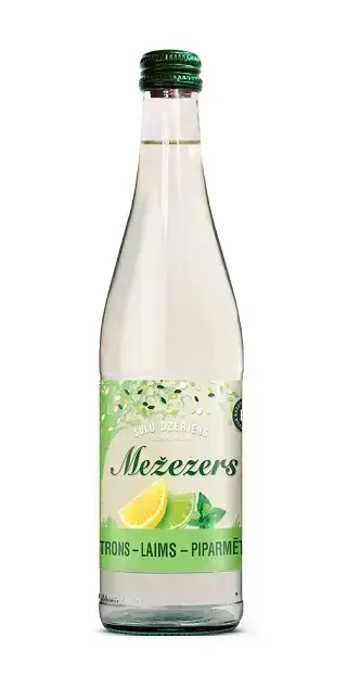 Non-alcoholic sparkling drink with lime, lemon, mint, MEŽEZERS, 0.5L