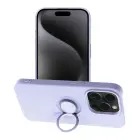 SILICONE RING vāks iPhone 15 Pro violets — Foto 1