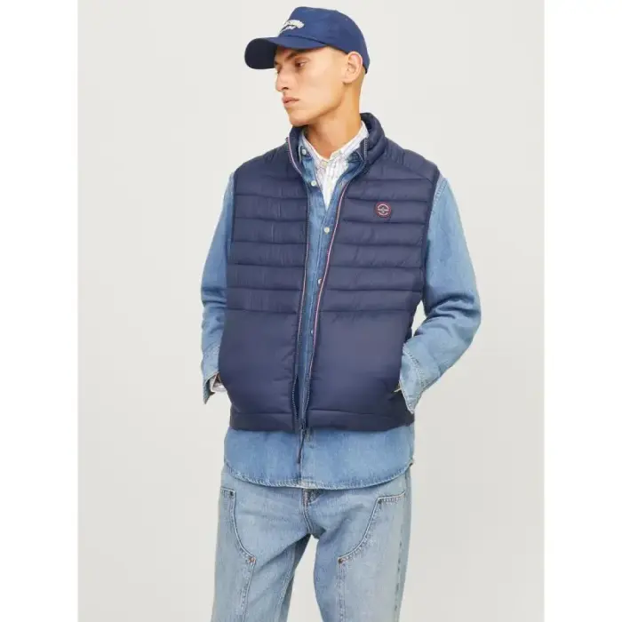 Jack & Jones JJEMULTI BODYWARMER COLLAR NOOS 12258457 NAVY BLAZER/TRUE RED, size M