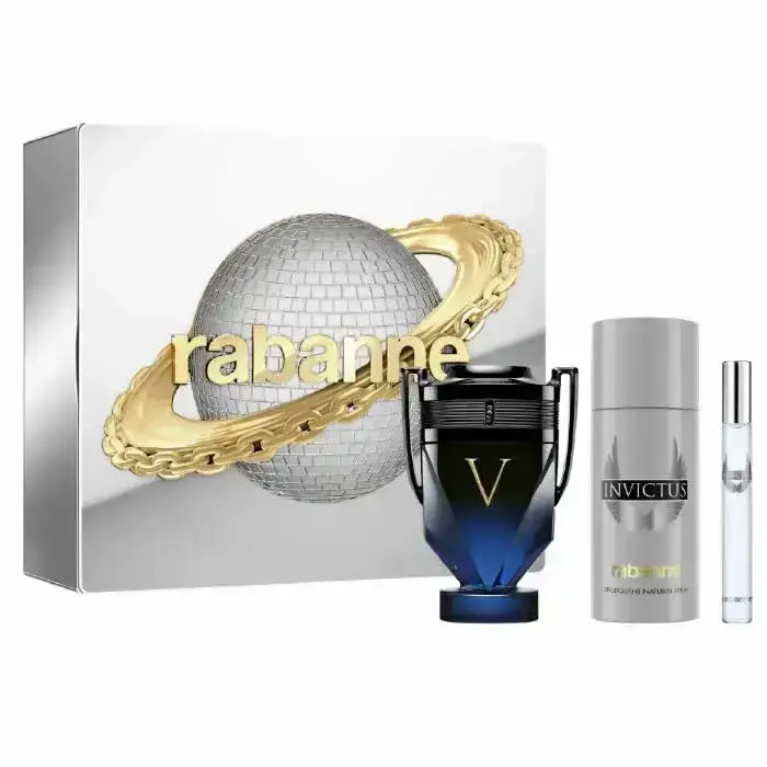 Paco Rabanne Invictus Victory Elixir Eau De Parfum Spray 100ml Set 3 Pieces