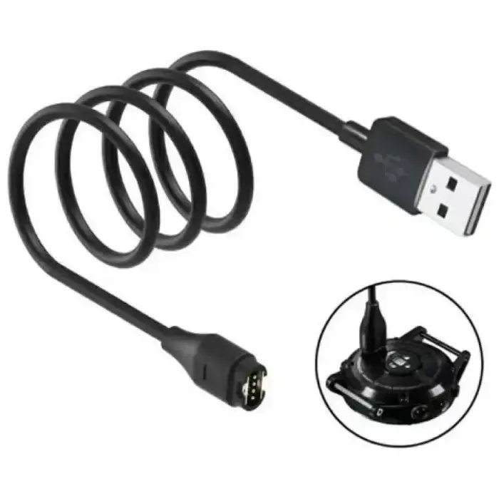 Beline USB-A laadimiskaabel Garmin kelladele 1m must