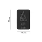 Keep Calm EDC Rubber Patch — Photo 2
