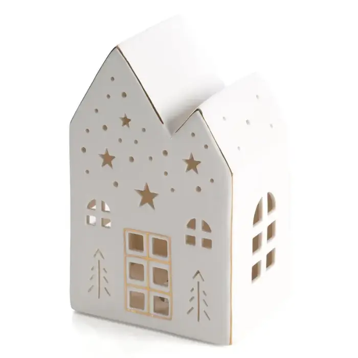 Jõulukuju A 14x9x21 cm valge keraamiline Eurofirany