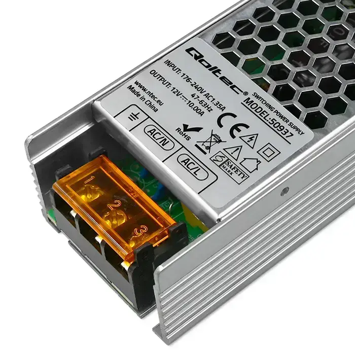 Qoltec LED Driver IP20 120W | 12V | 10A | Slim case Photo
