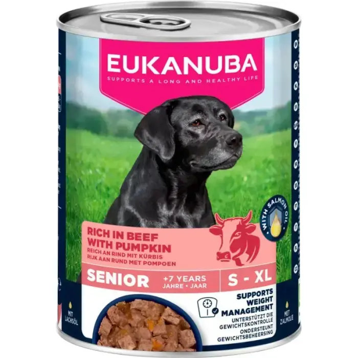Влажный корм Eukanuba для пожилых собак – говядина и тыква 400г