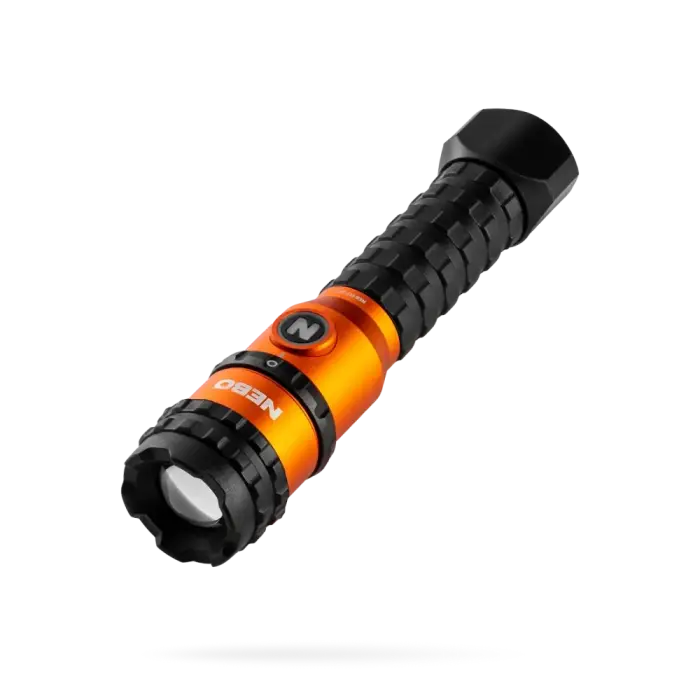 Handheld Flashlight NEBO Master Series FL1500 - 2x Zoom - 1000 lm - Black/Orange - NEB-FLT-1017-G