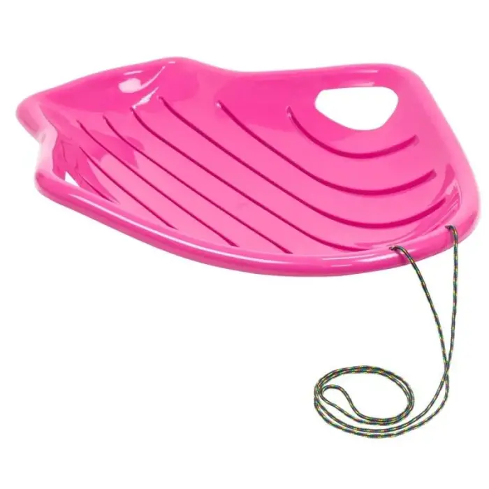 SHELL PINK PLASTIC SNOW SLED R.M