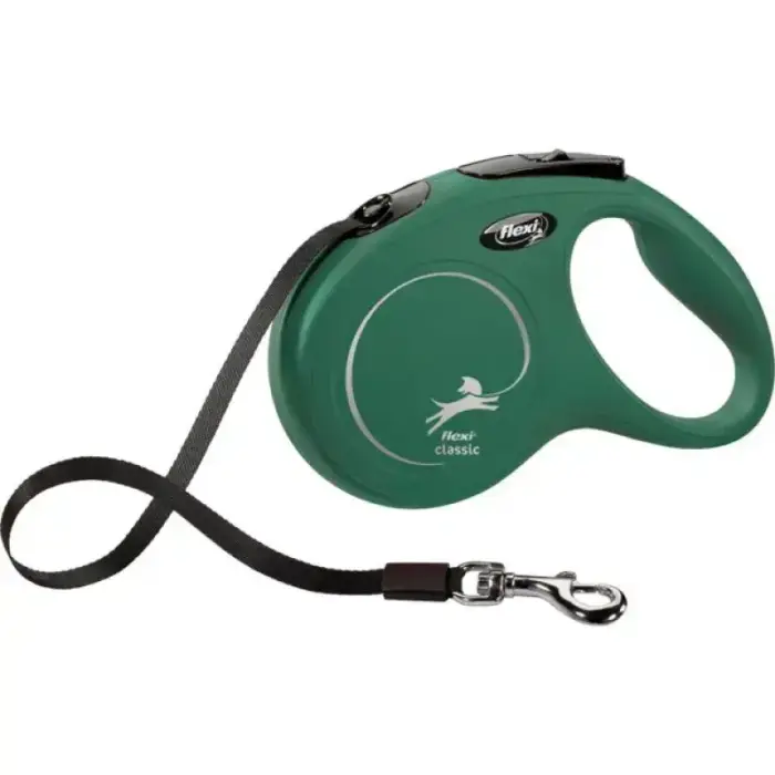 Retractable Dog Leash - Trixie Flexi CLASSIC, Tape Lead, M, 5m (up to 25kg)