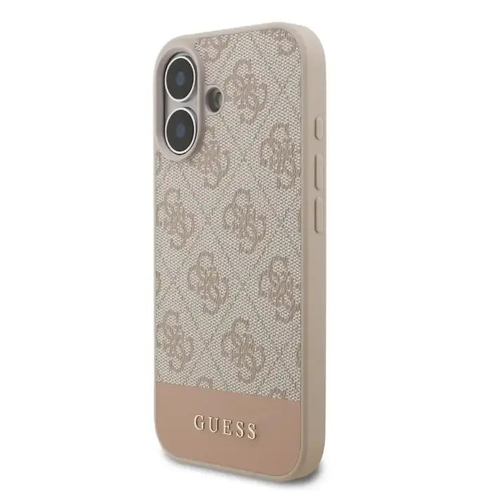 Guess PU 4G Stripe maciņš iPhone 17 rozā