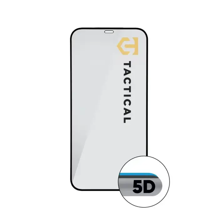 Tactical Glass Shield 5D aizsargstikls telefonam iPhone 12 Pro Max melns
