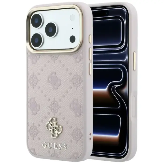 Case Guess Peony 4G Small Logo MagSafe for iPhone 18 Pro / 17 Pro pink