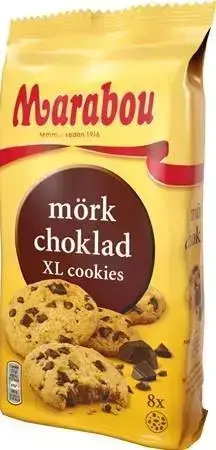 MARABOU sausainiai su juodojo šokolādo gabaliukais 184g