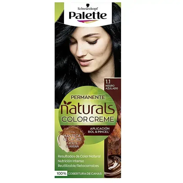 Schwarzkopf Palette Naturals Color Creme 1.1 Zilgani Melna