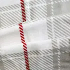 Flannel bedding set 140x200 cm, grey/red, checked — Photo 5