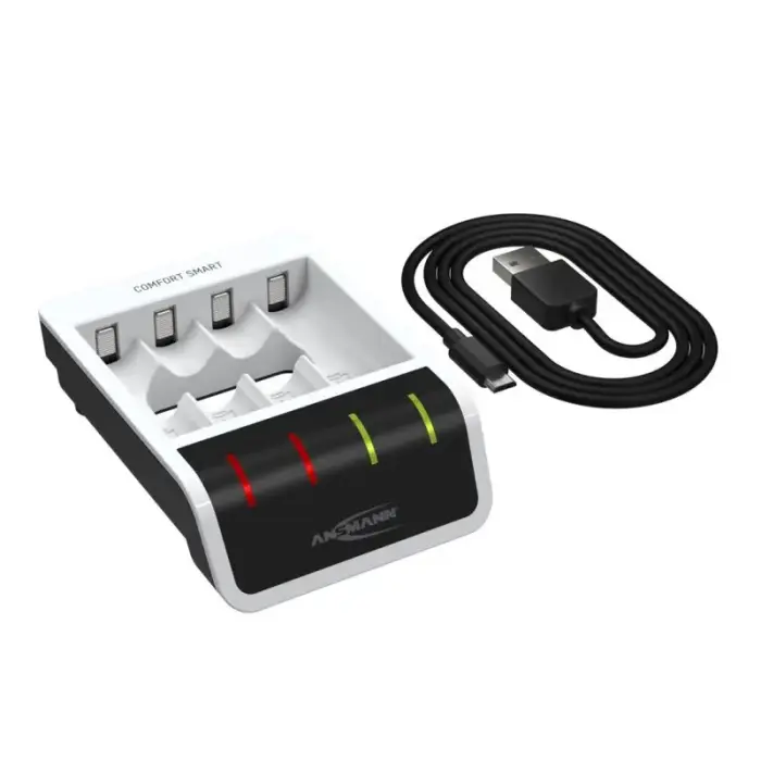 Ansmann Comfort Smart išmanusis akumuliatorių kroviklis namų naudojimui USB