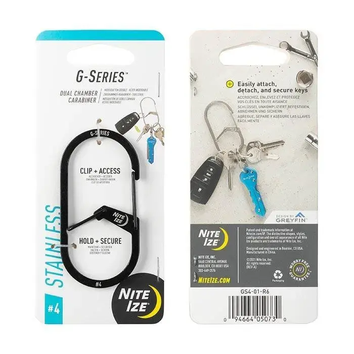Nite Ize - G-Series kahekambriline karabiin #4 - must