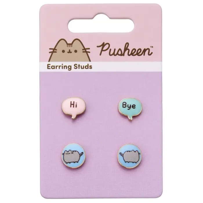 Pusheen Hi Bye auskaru komplekts, 3 pāri
