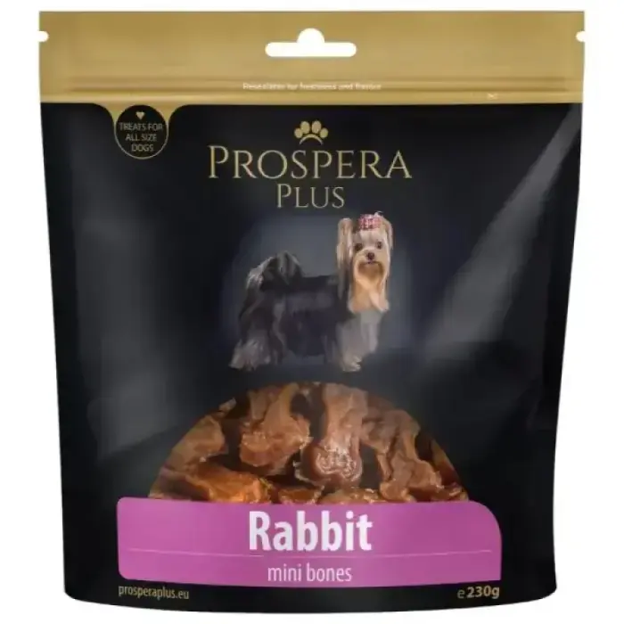 Suņu kārumi – Prospera Plus trušu mini kauliņi, 230 g