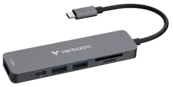 Verbatim USB-C Essentials Multiport Hub 6-Port Docking Station