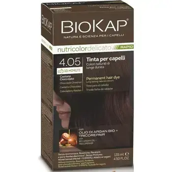Biokap NUTRICOLOR DELICATO - Краска для волос - 4.05 Каштановый шоколад 140 ml