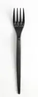 Plastkahvlid SUPERIOR, PS, mustad, 17 cm, 50 tk