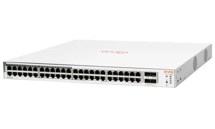 HPE Aruba Instant On 1830 48G 4SFP 370W Switch (24x PoE Class4 + 24x RJ45 10/100/1000).